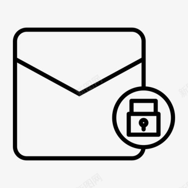 电子邮件钥匙信件图标图标