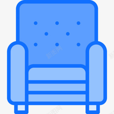 扶手椅家具131蓝色图标图标
