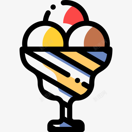 冰淇淋咖啡馆25颜色省略图标svg_新图网 https://ixintu.com 冰淇淋 咖啡馆 省略 颜色