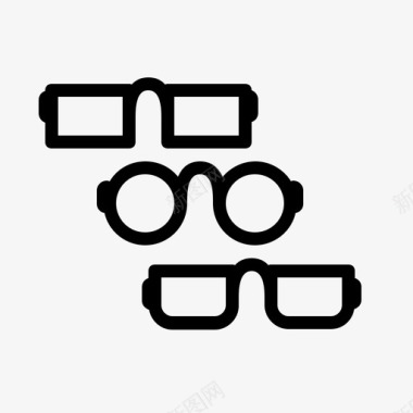 眼镜学校的轮廓图标图标