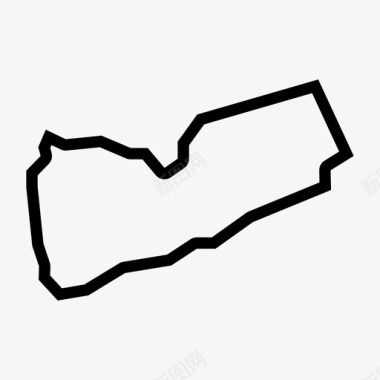 也门地图阿拉伯国家图标图标