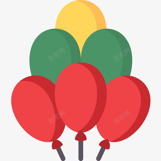 气球圣诞玩具11扁平图标svg_新图网 https://ixintu.com 圣诞玩具11 扁平 气球