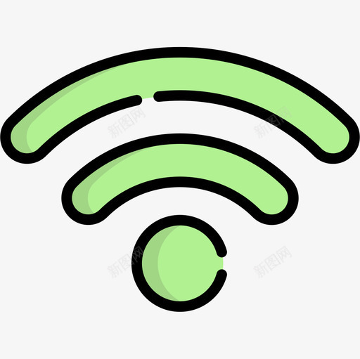 Wifi42号博物馆线性彩色图标svg_新图网 https://ixintu.com 42号 Wifi 博物馆 彩色 线性