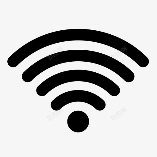 wifi连接互联网图标svg_新图网 https://ixintu.com wifi 互联网 信号 技术 连接