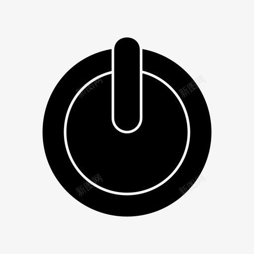 电源能量多媒体图标svg_新图网 https://ixintu.com 启动按钮 多媒体 电源 电源打开 电源按钮 能量