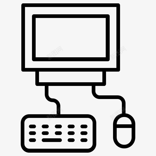 计算机教育学校图标svg_新图网 https://ixintu.com 学校 教学 教育 计算机