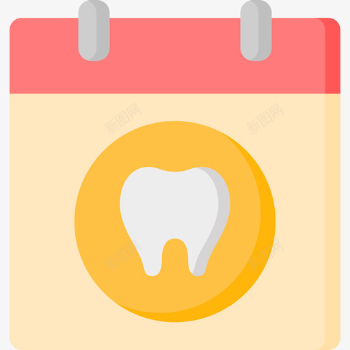 日历牙医50扁平图标svg_新图网 https://ixintu.com 扁平 日历 牙医