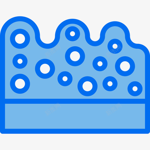 海绵清洁设备2蓝色图标svg_新图网 https://ixintu.com 海绵 清洁设备2 蓝色