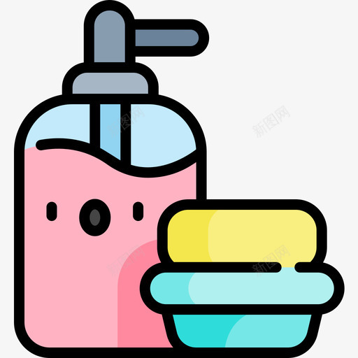 清洁皂67线性颜色图标svg_新图网 https://ixintu.com 清洁 线性 颜色