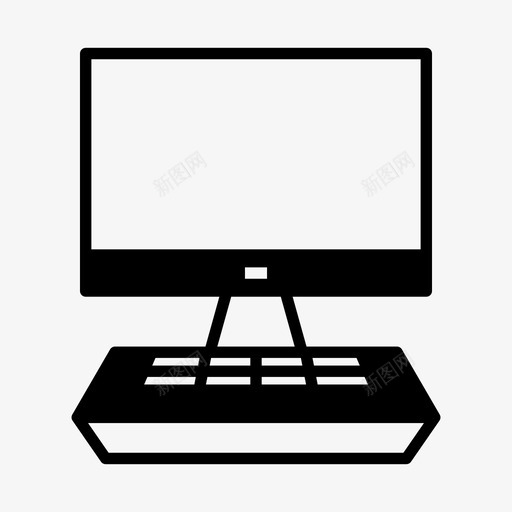 计算机台式机设备图标svg_新图网 https://ixintu.com 台式机 电子 计算机 计算机和电话半成品 设备 键盘
