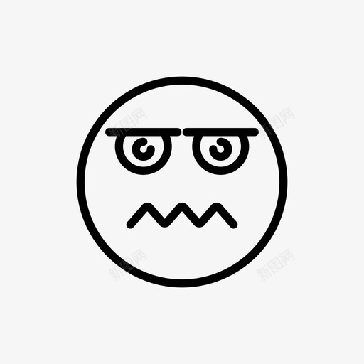 情绪化表情符号表情图标svg_新图网 https://ixintu.com 情绪化 担心 符号 表情