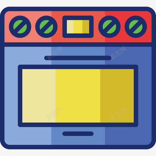 烹饪家用电器1线性颜色图标svg_新图网 https://ixintu.com 家用电器 烹饪 线性 颜色