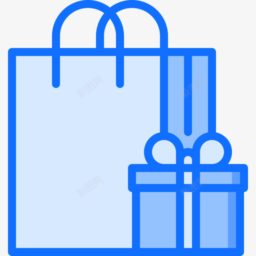 购物袋12号店蓝色图标svg_新图网 https://ixintu.com 12号店 蓝色 购物袋