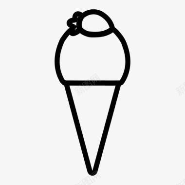 冰淇淋蛋卷食物图标图标
