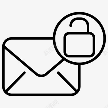 电子邮件保护安全图标图标