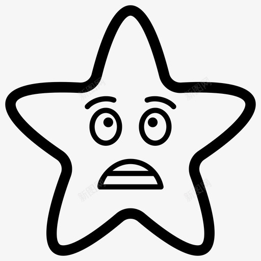 悲伤的星星脸表情符号情感图标svg_新图网 https://ixintu.com 悲伤的星星脸 情感 星星表情符号 表情符号 表情符号线向量图标