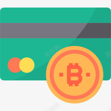 信用卡加密货币和比特币3持平图标图标