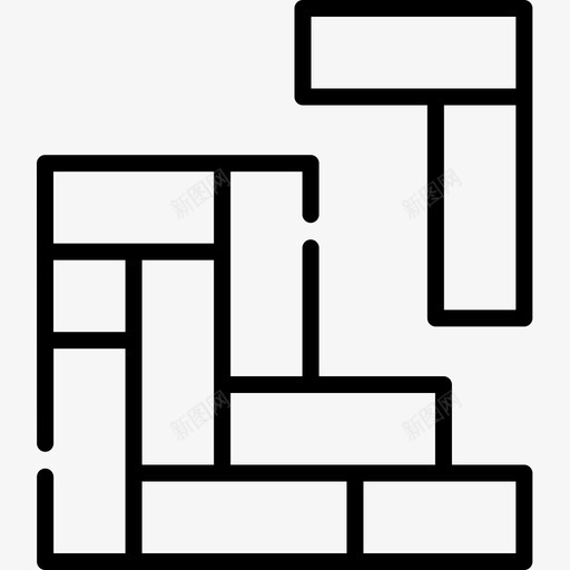 拼花地板建筑22线性图标svg_新图网 https://ixintu.com 地板 建筑 拼花 线性