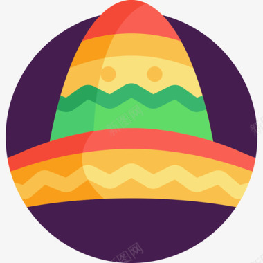 墨西哥帽cincodemayo15平顶图标图标