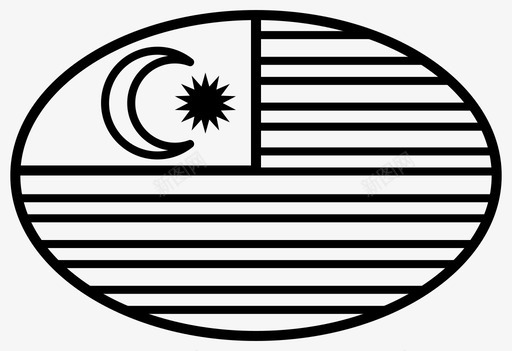 马来西亚对话国旗图标图标