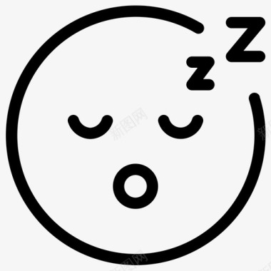 睡眠表情情绪图标图标
