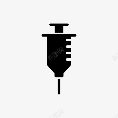疫苗接种注射器疫苗图标图标