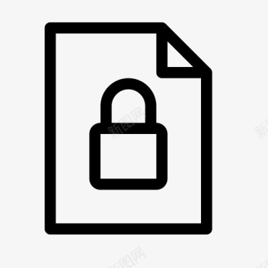 锁定文档加密文件图标图标