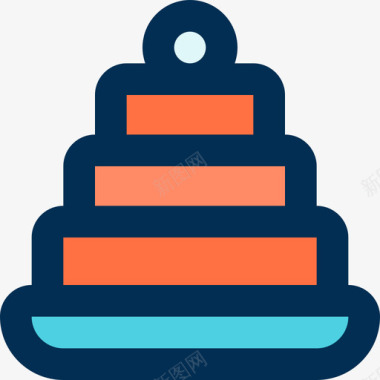 蛋糕甜点3线性颜色图标图标
