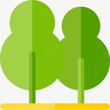 树木可持续能源31平坦图标图标