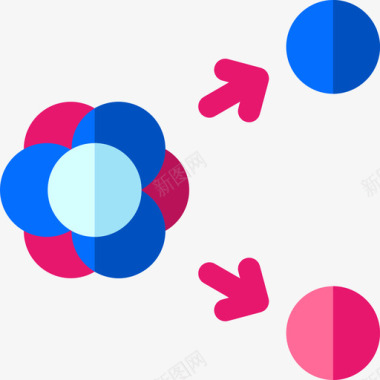 原子核能3平坦图标图标