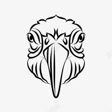 鹦鹉头鸟鸟吉祥物图标图标