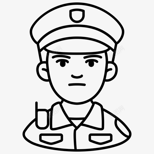 警察头像职业人图标svg_新图网 https://ixintu.com 人物 头像 职业 警察 轮廓