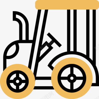 农业交通和车辆4黄影图标图标