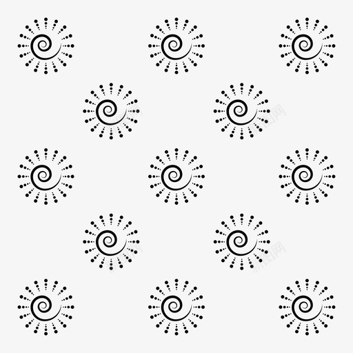 图案画笔填充图标svg_新图网 https://ixintu.com 几何图案 图案 填充 太阳 瓷砖 画笔