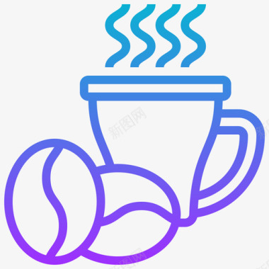 咖啡饮料梯度图标图标