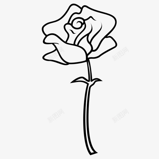 玫瑰花朵芬芳图标svg_新图网 https://ixintu.com 玫瑰 自然 芬芳 花朵