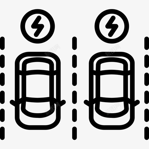 电动汽车充电停车场电动汽车能源图标svg_新图网 https://ixintu.com 停车场 充电 动力 插头 混合 电动汽车 能源