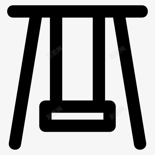 荡秋千休息活动图标svg_新图网 https://ixintu.com 休息 儿童 娱乐 活动 游乐场 荡秋千