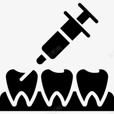 麻醉牙科16固体图标图标