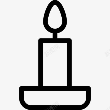 蜡烛所有圣徒节直系图标图标