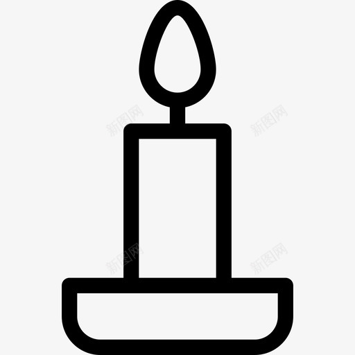 蜡烛所有圣徒节直系图标svg_新图网 https://ixintu.com 所有圣徒节 直系 蜡烛