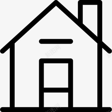 房子建筑师直线型图标图标