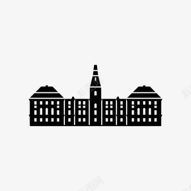 克里斯蒂安堡宫建筑城市图标图标