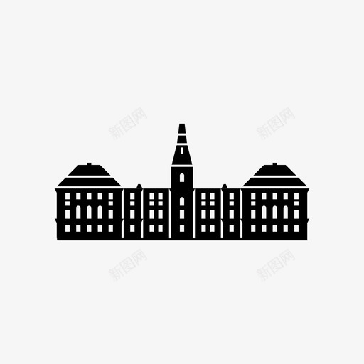 克里斯蒂安堡宫建筑城市图标svg_新图网 https://ixintu.com 丹麦 克里斯蒂安堡宫 哥本哈根 地标性建筑 城市 建筑