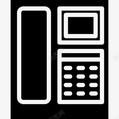 电话办公用品3实心图标图标