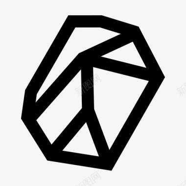 石头燧石宝石图标图标