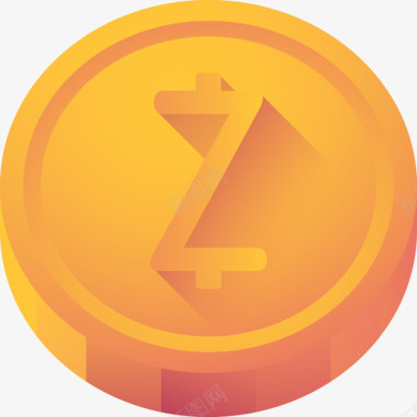 Zcash加密货币67彩色图标图标