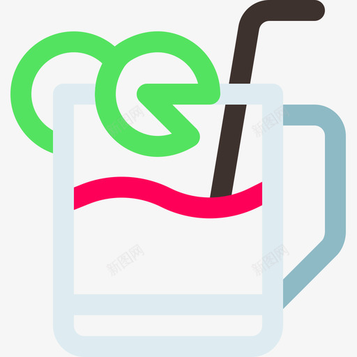 鸡尾酒鸡尾酒15线性颜色图标svg_新图网 https://ixintu.com 线性 颜色 鸡尾酒