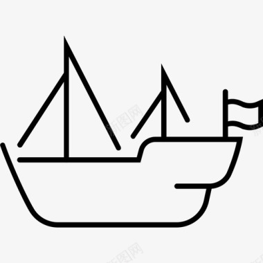 哈希米二世海盗帆船图标图标