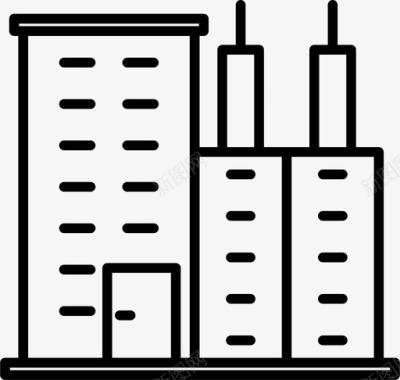 建筑城市办公室图标图标